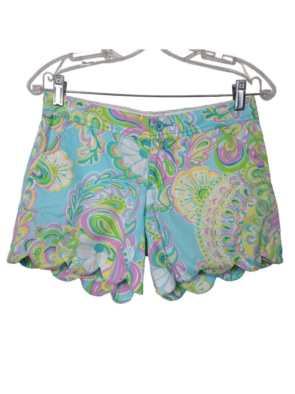 Lilly Pulitzer The Buttercup Scalloped Colorful Shorts 00